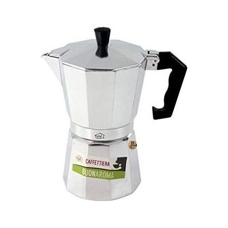 3C Casa A112RA-6 Caffettiera in Alluminio 6 Tazze Buon Aroma