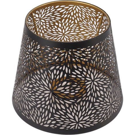 Store9 – Lampenschirm – Moderner Stil – Einzigartiges Waldbaummuster – Schwarz und Gold – Geeignet für Tisch- und Wandlampen – Lampenschirm aus Eisen