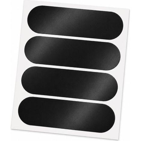 Set di 4 adesivi riflettenti per casco da moto, 8,5 x 2,4 cm - Neri - Adesivi omologati - Massima adesione - Ultra visibilità notturna/pioggia (1/5)