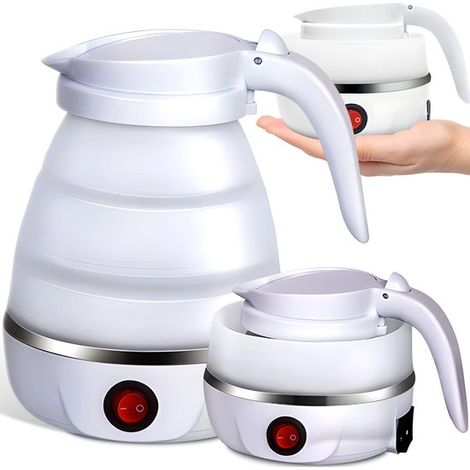 Retoo Faltbarer Wasserkessel - 0,6 l Silikon-Campingkessel - 750 W Tragbarer Teekessel (1/5)