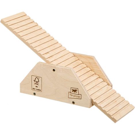 Ferplast Altalena Criceto in Legno, Topolini, Palestra, Giochi Legno Criceti