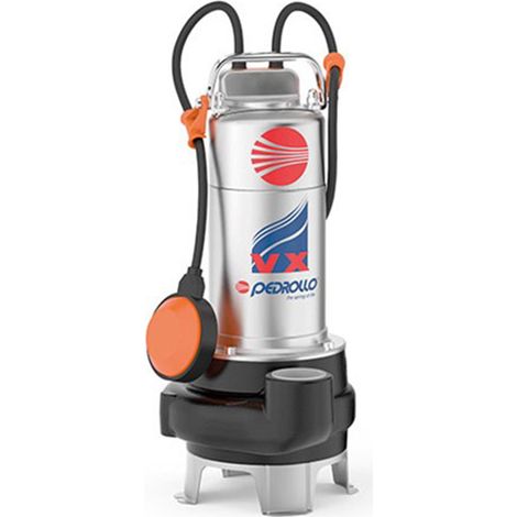 ELETTROPOMPA SOMMERGIBILE IN GHISA E ACCIAIO PER POZZI NERI MONOFASE MOD.VXM VORTEX HP 1 KW 0,75 230V PEDROLLO S.P.A.