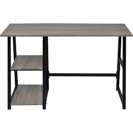 Maison Exclusive - Schreibtisch mit 2 Regalen Grau und Eiche