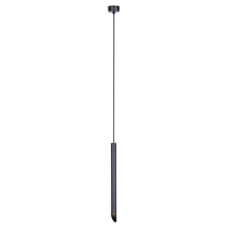 Suspension Kaja Margus tube noir métal G9 10W Ø6 cm