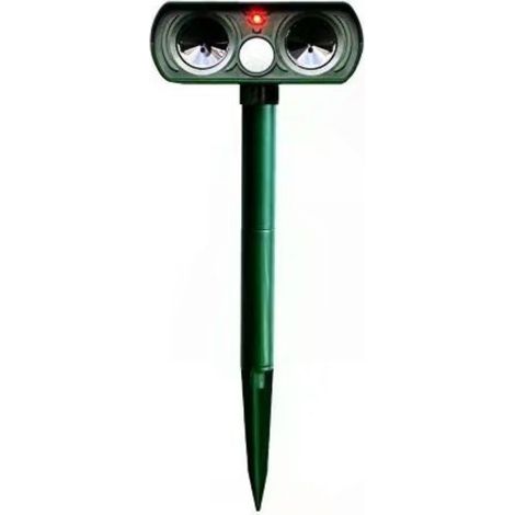 1 répulsif solaire à ultrasons, réglable, étanche, pour extérieur, protection jardin contre les chats (1/5)