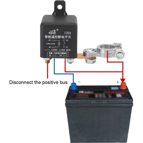 Télécommande universelle sans fil pour voiture, interrupteur de batterie intelligent, relais de coupure de batterie. (1/3)