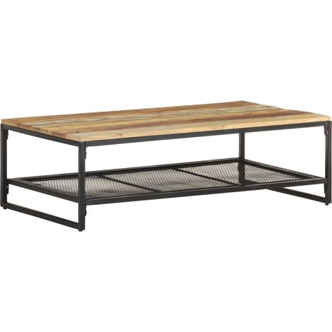 Mesa de centro de madera maciza reciclada 110x60x35 cm vidaXL (1/5)