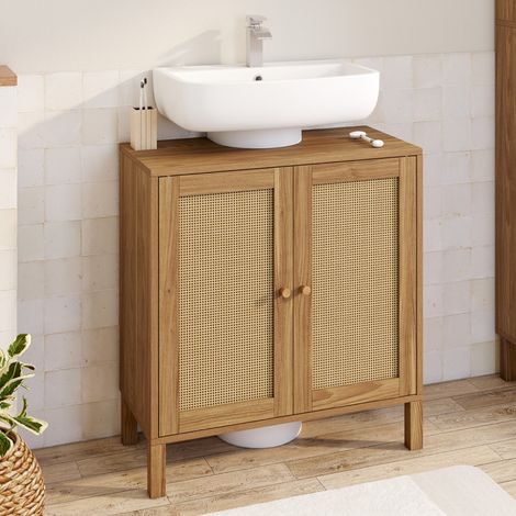 Mueble debajo del lavabo HANAE efecto caña natural