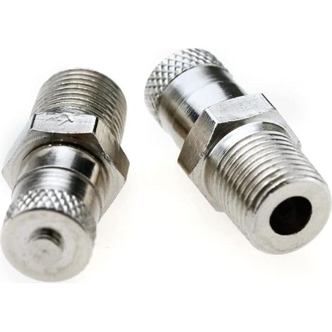 Lot de 2 valves de réservoir 1/8" BSP, BSPT, Schrader Tank Valve de 25 mm,Roue Compresseur d'air 500 PSI 35 bar (1/3)