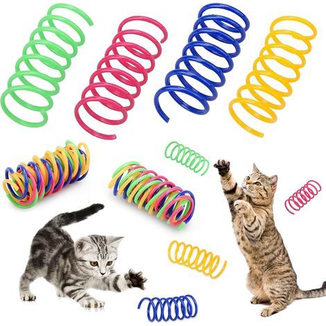 48 cm hohes Katzenspielzeug, bunte Kunststofffeder, Spirale zum Jagen und Beißen, robustes Katzenaccessoire (1/5)