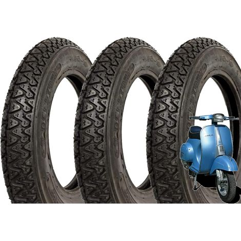 3 GOMME COPERTONI 3.00-10 PNEUMATICI COMPATIBILI CON VESPA PK 50-50 XL - 50 Special - 125-125 ET3 (1/3)