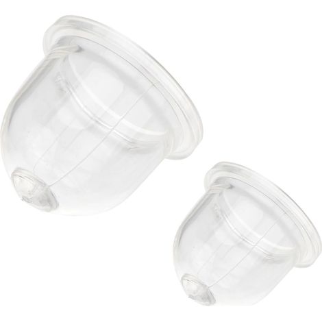 Poire D'amorçage en Plastique pour Carburateur de Tondeuse et Débroussailleuse, Lot de 2 Pièces Tailles Grande et Petite, Étanchéité et Aspiration D'huile pour Haies (1/5)