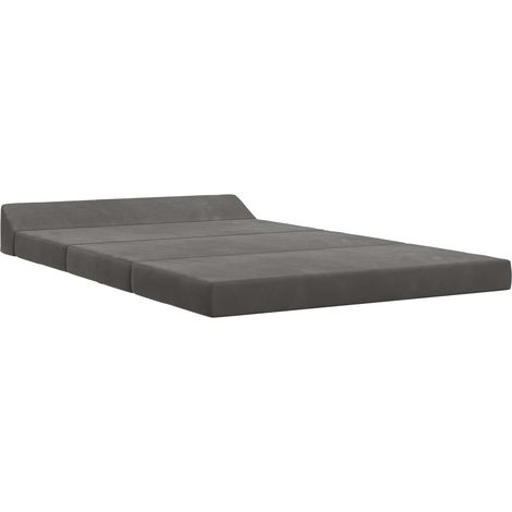 vidaXL Sofá Cama Plegable Gris oscuro 120 x 60 x 49 cm Tela (1/2)