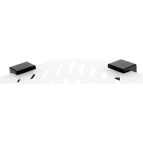 Nimco Kibo - Scaffale angolare IXI, plexiglass opaco/nero opaco Ki-X212-90 (1/2)