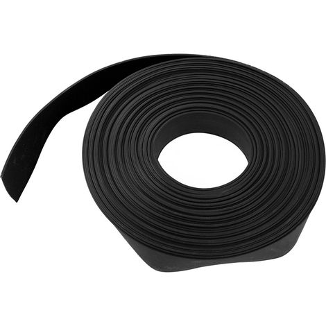 Ensemble de 50 bordures de jardin, piquets en PE, déformables, faciles à utiliser, pour massifs de fleurs, jardins et pelouses, noir (1/5)