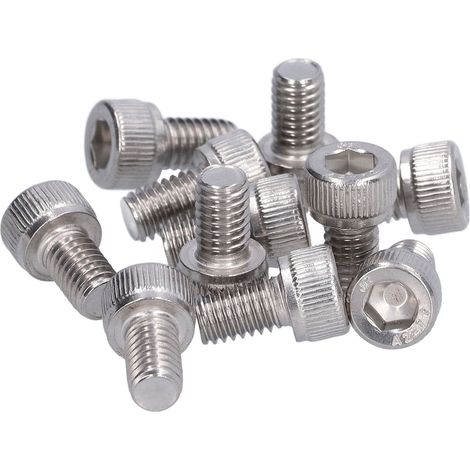 Lot de 30 vis à tête cylindrique hexagonale creuse M6x16, boulons en acier inoxydable 304 A2-70, norme DIN 912. (1/5)