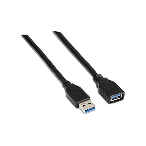 AISENS A105-0042 - Câble de rallonge USB 3 (2 m, convient aux boîtiers externes/jeux de console/appareils photo numériques/appareils photo numériques/imprimantes/souris) Couleur noire (1/2)