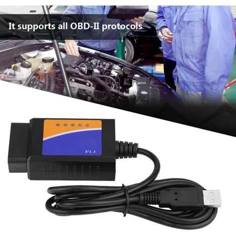 Connecteur USB de voiture V1.5 Scanner d'interface de cble de diagnostic OBD2 pour Benz Citroen (1/4)