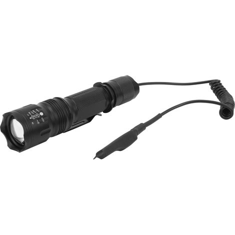Lampe torche électrique étanche Tactics LED 5 modes avec batterie rechargeable et clip (1/5)