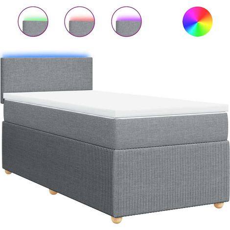 Maison Exclusive - Boxspringbett mit Matratze Hellgrau 90x190 cm