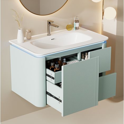 Mobile bagno con lavabo 80,5 x 47,5 x 51 cm verde DESVIAE (1/5)