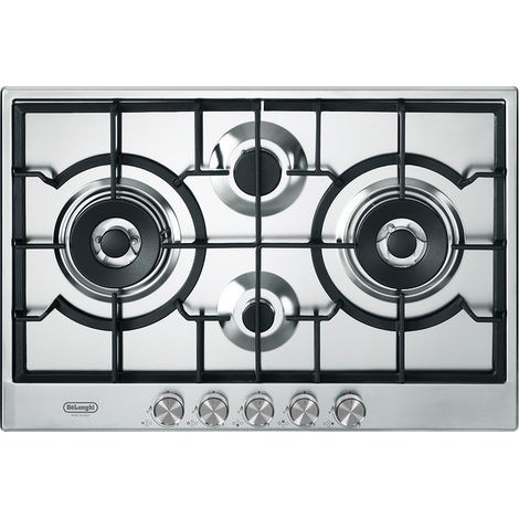 DELO Piano Cottura NSL 475 X Da incasso 4 Fornello a Gas 75 cm Acciaio Inox