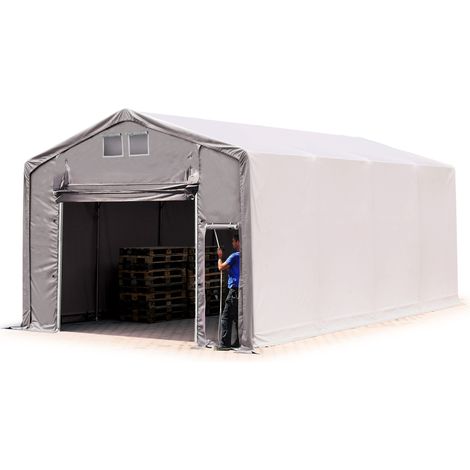 6x8m hangar TOOLPORT, PVC 850 N, H. 3m avec porte actionnée par traction (1/5)
