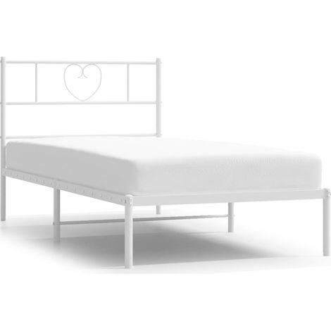 Maison Exclusive - Giroletto con Testiera Metallo Bianco 90x200 cm