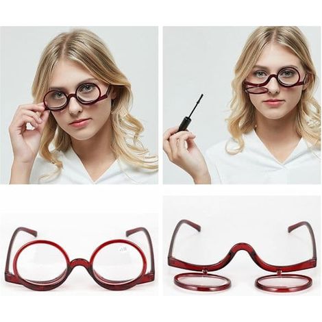 Lunettes de maquillage loupe rotatives +1,0 à +4,0 noir, intensité du noir 3,0