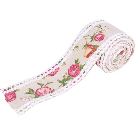Ruban de dentelle à faire soi-même, garniture pour gâteau de mariage, rouleau de toile de jute, ruban fleuri, accessoire de vêtements (1/5)