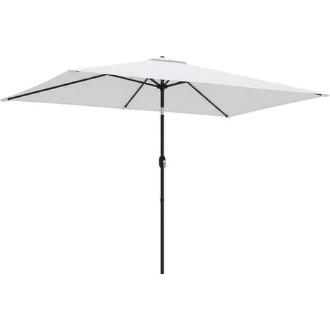 Outsunny Garden Parasol, Outdoor Umbrella with Tilt Function, Cream White
