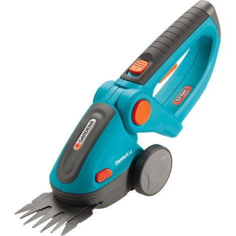 Tijeras cortacésped con batería, Ancho de Corte de 8 cm, con Ruedas, Azul, Verde (1/5)