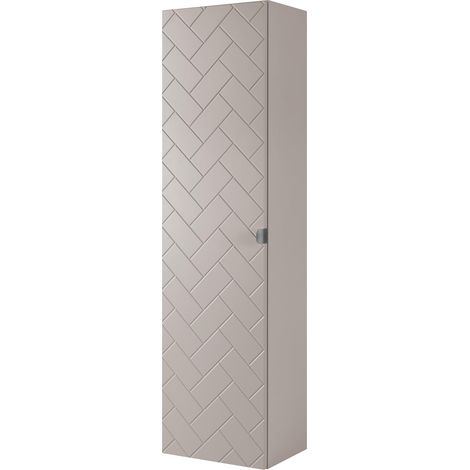Mobiletto da bagno, Cashmere, 35 x 136 x 27 cm, maniglie argentate