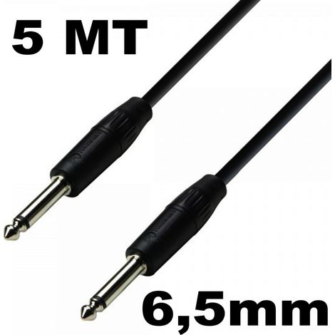TrAdE Shop Traesio - Cavo Amplificatore Chitarra Strumenti Cavo Mono 6,5 Mm Cavo Jack M/m 5mt -