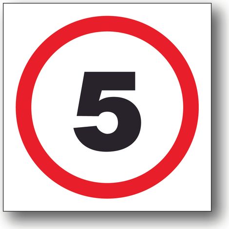 ZNDW-2 VERKEHRSSCHILD Geschwindigkeitsbegrenzung 5 km