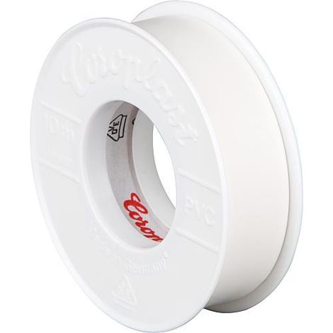 Ruban isolant électrique 302 blanc longueur 10 m largeur 15 mm (1/4)