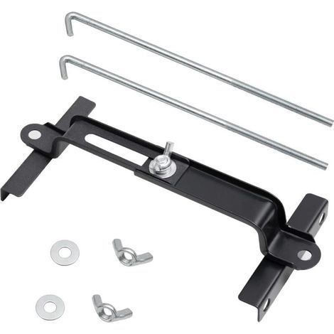 Support de batterie universelle réglable, traverse avec boulons en J de 27 cm (10,6 pouces), résistant à la corrosion, bon contact, compatible SUV, fixation ajustable (1/4)