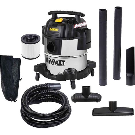 Aspiratore 20 LT solidi e liquidi con presa utensili fusto in acciaio - DXV20SPTA (1/5)
