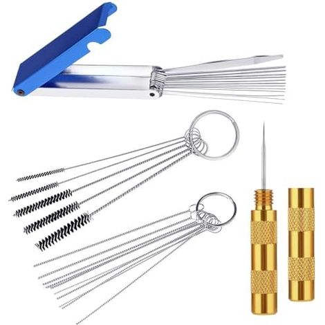 Kit de nettoyage pour carburateur, nettoyant carburateur en carbone, kit moto, 13 kits + 10 aiguilles - (1/5)