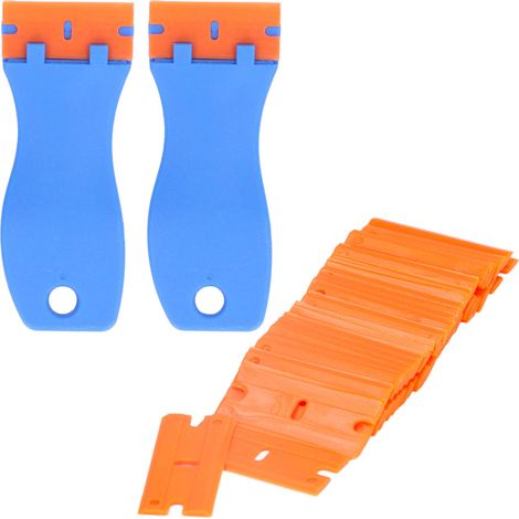 Set mit 102 doppelseitigen ABS-Klingenschabern, Reinigungswerkzeug für Klebstoffe und Aufkleber, Komplettset (1/5)