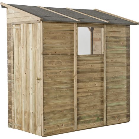 Casetta da Giardino Addossata Parete in Legno a Pannelli Porta Attrezzi Pircher