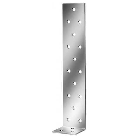 Equerre 200x40mm S.2mm Acier galvanisé brut (Par 25)