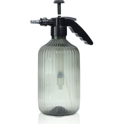 Vaporisateur à fine brume, en plastique, gris, capacité 2 litres, pulvérisateur manuel à pression, tête avec pompe, arrosoir vide avec buse réglable, adapté au jardinage intérieur et extérieur et au n (1/5)