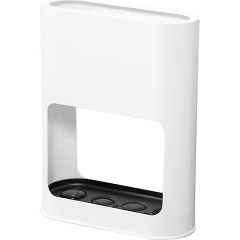 Schirmgestell – Schirmhalter – Schirmständer – 22 x 9 x 28 cm – weiß – für bis zu 4 Schirme – Kunststoff (1/5)