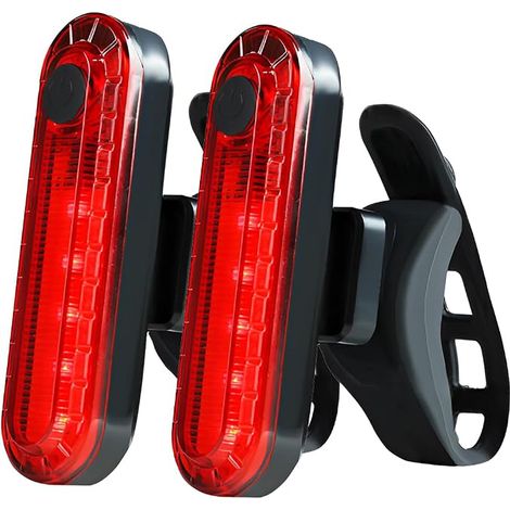 Leistungsstarke Fahrradrücklichtteile, Rücklicht fürs Fahrrad, wiederaufladbar über USB-C, LED-Fahrradrücklicht, 5 Modi, IPX6, wasserdichte LED-Lampe für Fahrrad, Radfahren, MTB (1/5)