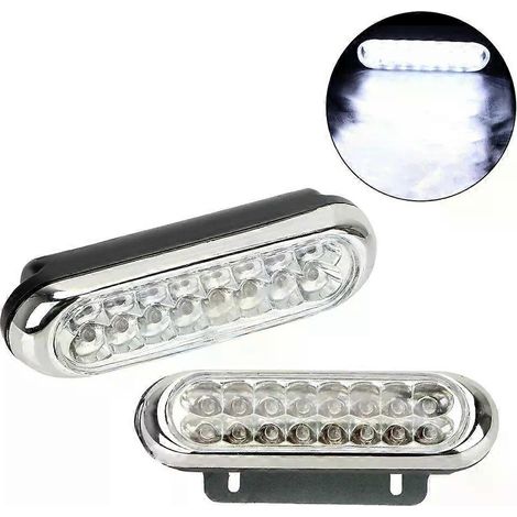 Feux de jour à LED (DRL) pour voiture/fourgonnette, 16 LED, blanc antibrouillard, lot de 2 (1/5)