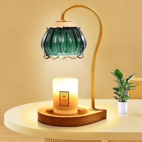 Lampe Chauffe Bougie avec Variateur et Minuterie, Candle Warmer Lamp électrique, Lumière Chauffe Bougie pour Décoration de Chambre