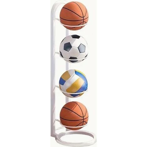 Porta 4 palline, scaffale, organizer, contenitore per palline, bianco