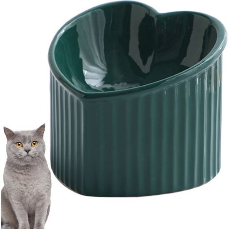 Gamelles surélevées en céramique pour chats, gamelles inclinées surélevées pour nourriture ou eau, anti-stress, anti-refoulement (1/5)