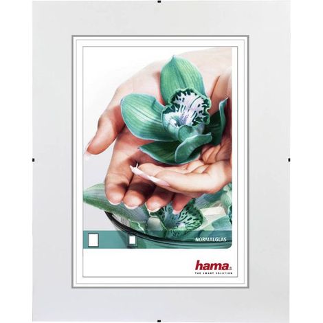 Support photo sans cadre - Clip-Fix - Verre poli - 40x50 cm - Design intemporel